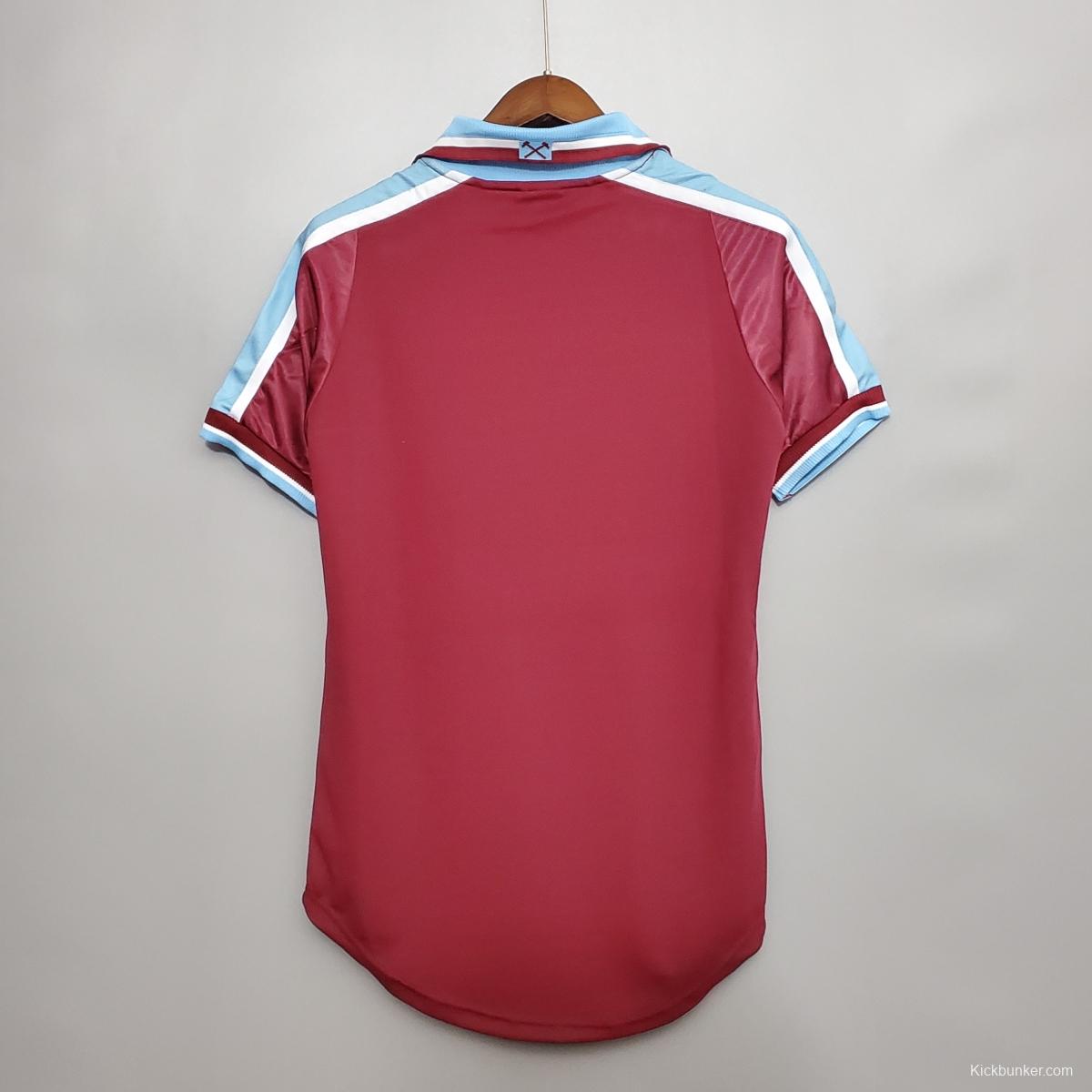 Retro 99/01 West Ham United home Soccer Jersey