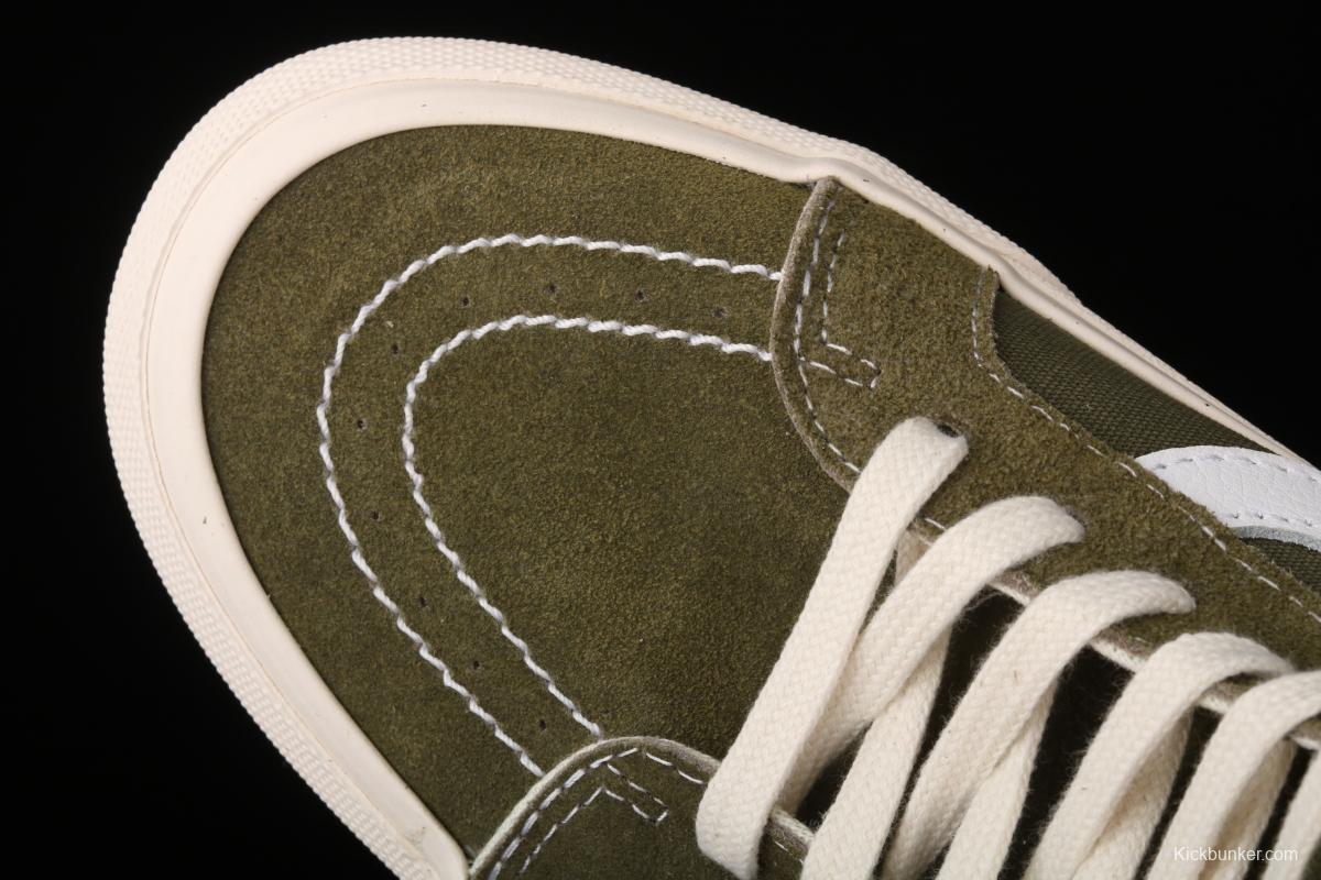 Vans SK8-Hi Vault OG army green high-top canvas shoes VN0OZE8XY