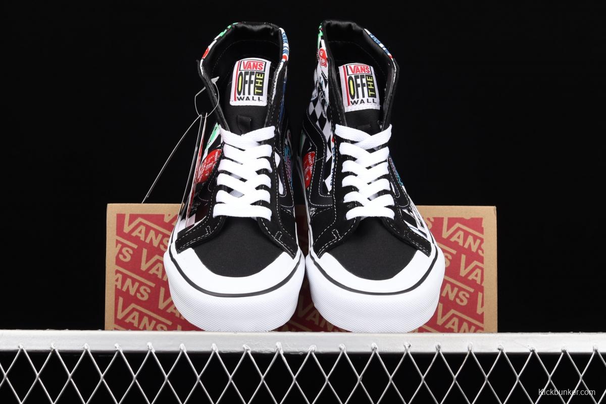 Vans Sk8-Hi 138Decon logo printed side stripes high-end casual high-upper shoes VN0A3MV13P0