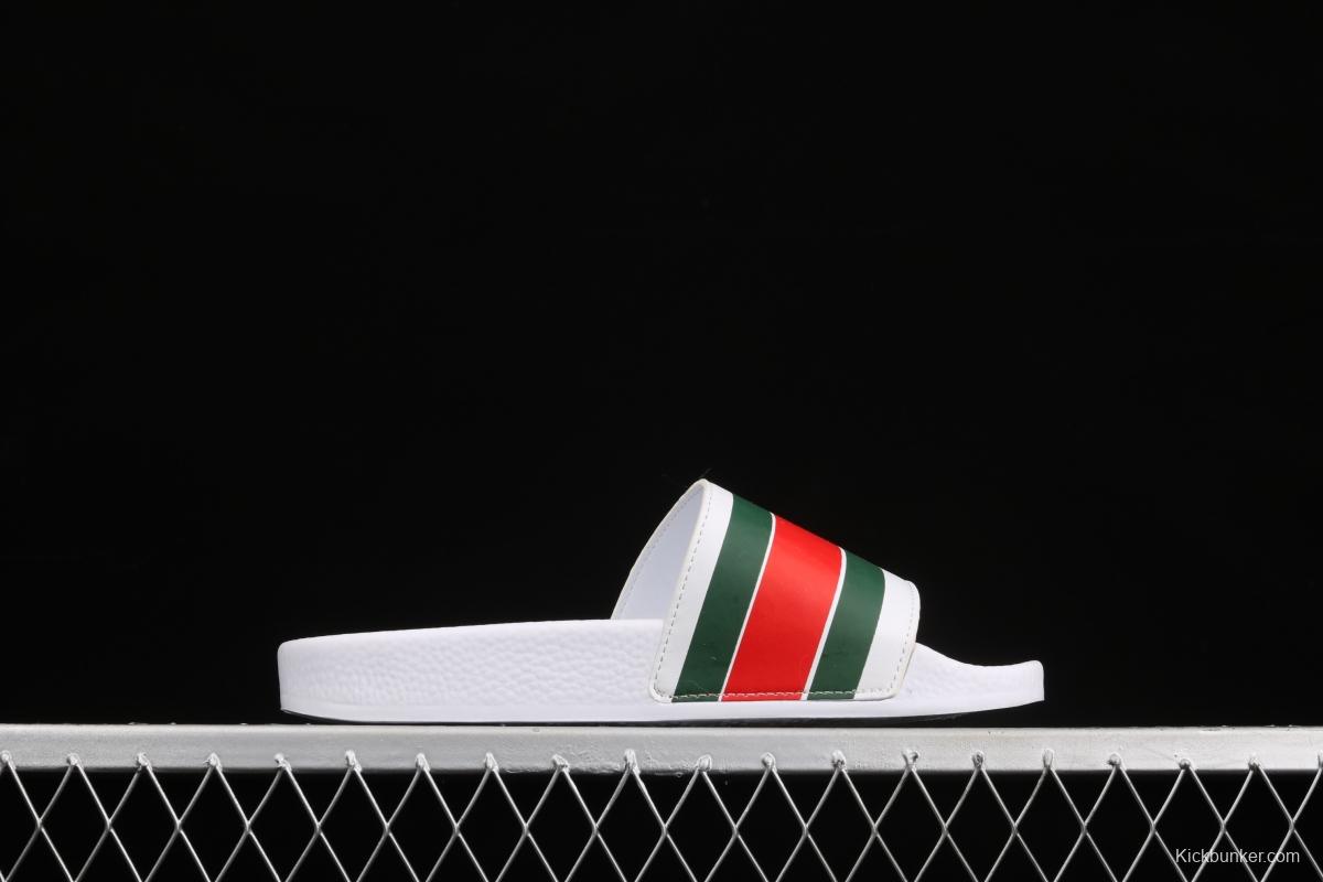 Gucci summer trend couple casual slippers white, green and red