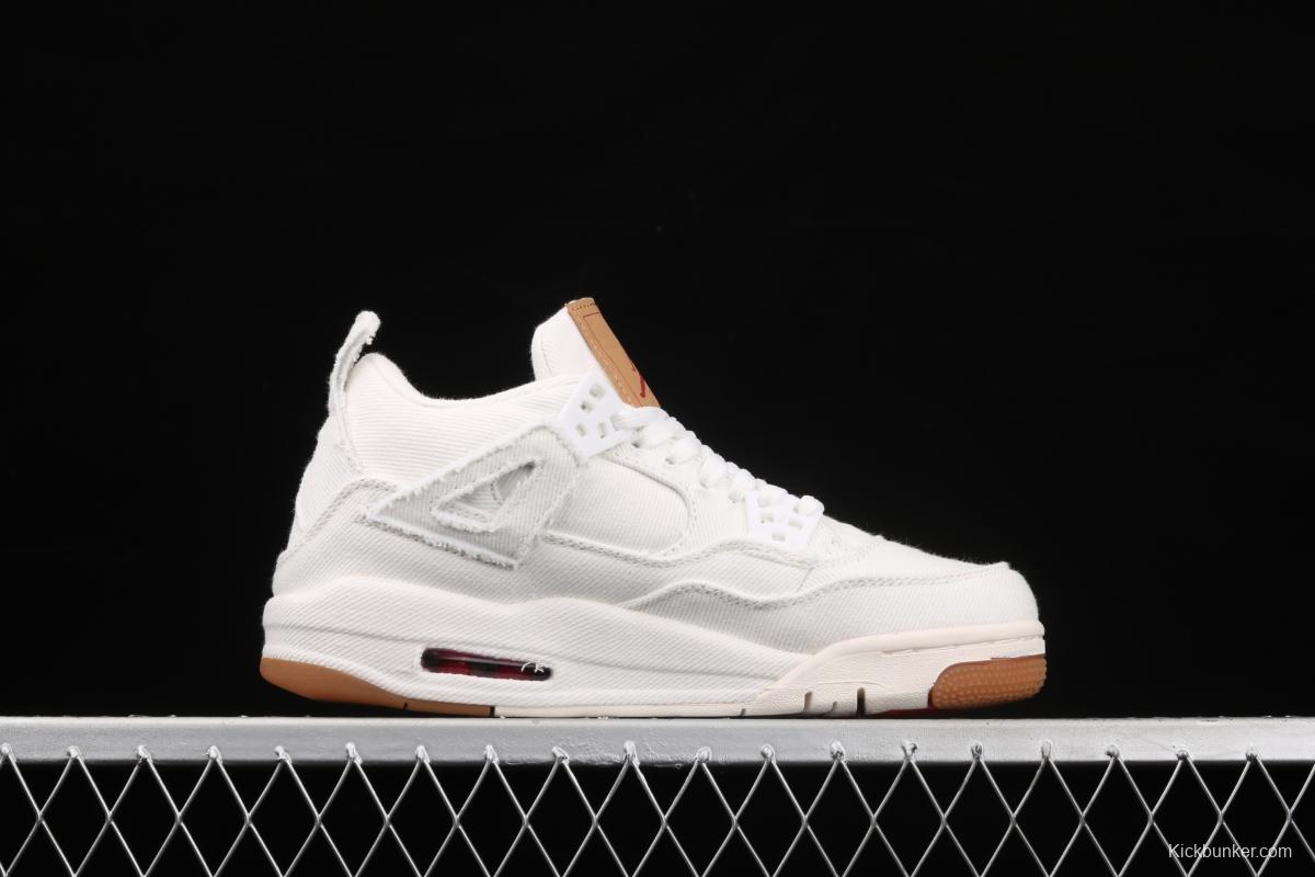 Levi's x Air Jordan 4 Levi co-signed tannin white AO2571-100