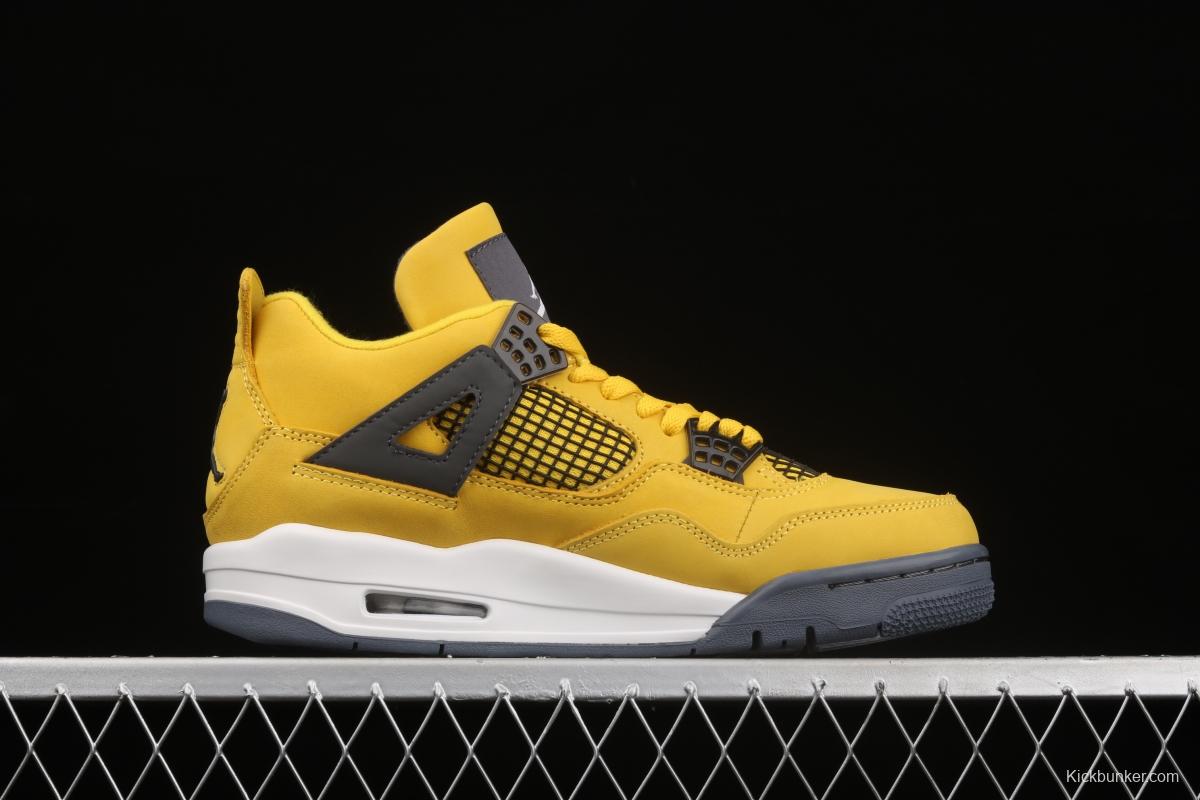 Air Jordan 4 Lightning duplicates white and yellow electric letter CT8527-700