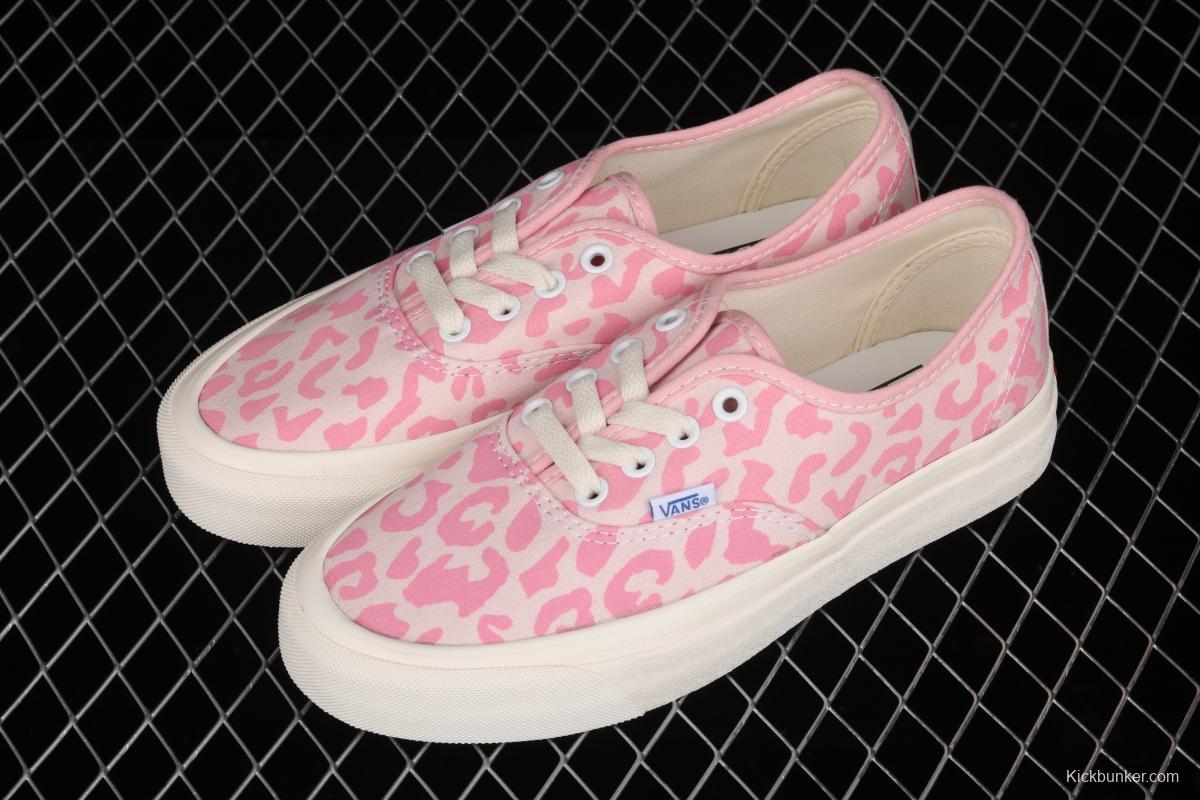 Vans Vault OG Authentic LX pink leopard print high-end regional vulcanized canvas low-top casual board shoes VN0A38GRR89