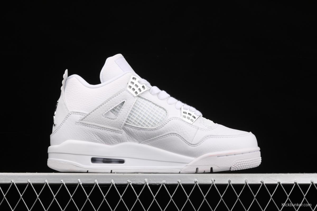 Air Jordan4 Retro PureMoney White Cat headlayer True Standard 308497-100