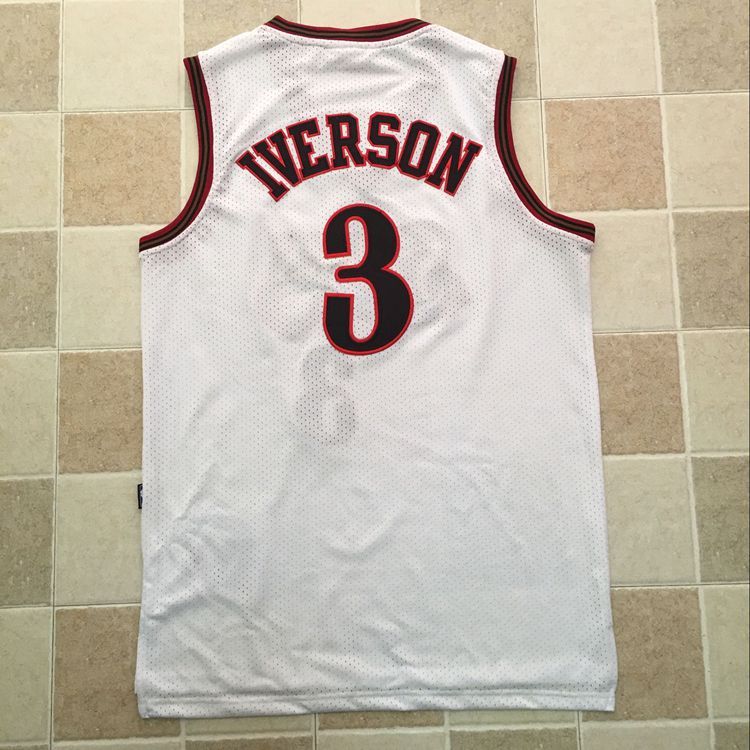 Men's Allen Iverson White Retro Classic Team Jersey
