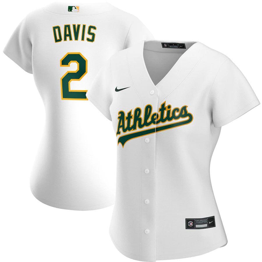 Women's Khris Davis White Home 2020 Player Team Jersey