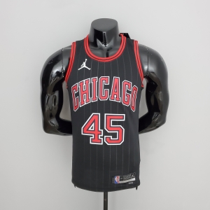 75th Anniversary Jordan #45 Bulls Flyers Black NBA Jersey