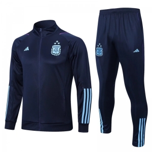 3 Stars 2022 Argentina Navy Full Zipper Tracksuit