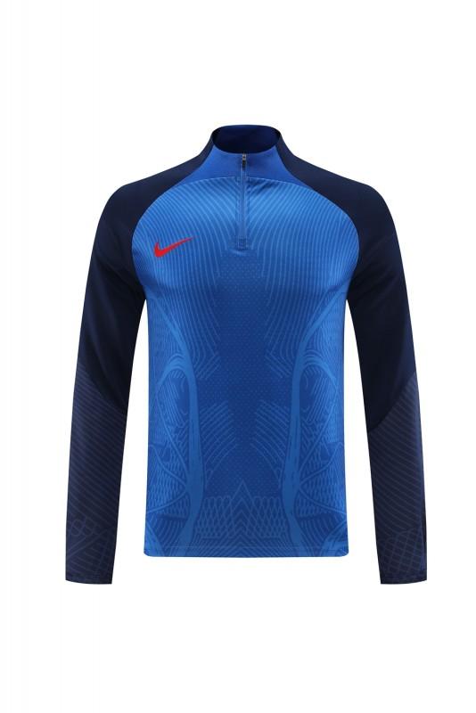 2024 Nike Blue/Navy Half Zipper Jacket+Pants