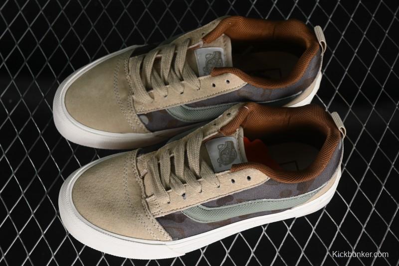 Vans Classics Knu Skool Desert Gray Green Chunky Tongue Bread Shoes - VN0007QC0WD