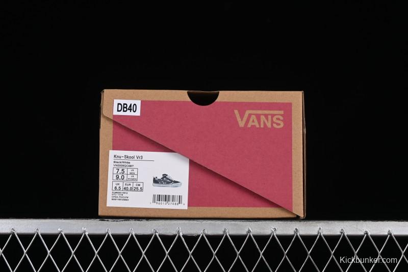 Vans Classics Knu Skool Checkerboard Graffiti Chunky Tongue Skate Shoes - VN0009QC6BT