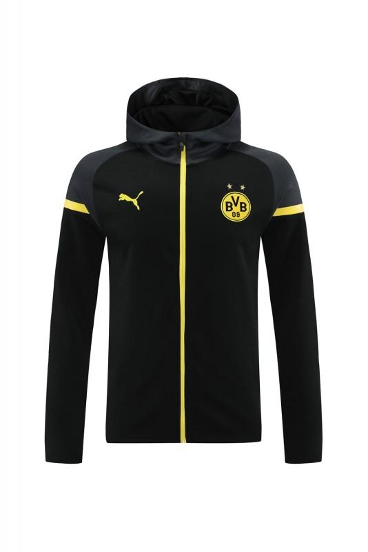 24/25 Borussia Dortmund Black Hoddie Full Zipper Jacket +Long Pants