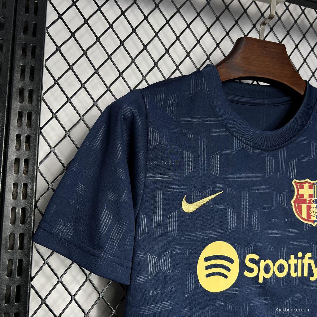 24/25 Kids Barcelona Away Navy Jersey