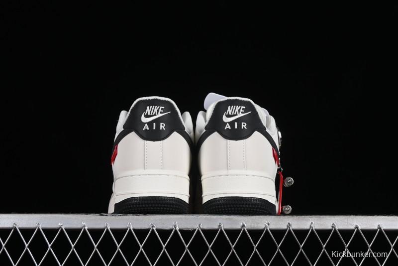 Supreme x Nike Air Force 1 '07 Low Casual Skate Shoes with Zoom Air Cushion - HD1968-009