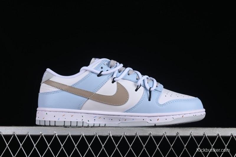Nike Dunk Pure "Platinum" SB Low-Top Casual Sneakers with Dual Laces and Bear-Inspired Design - DV0831-101