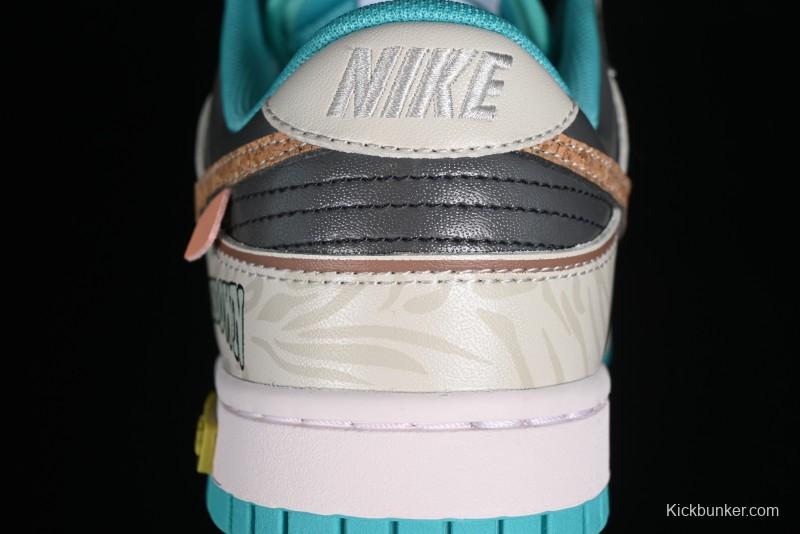 Nike Dunk Low Panda Prank Spring Touchdown Spring Forward Brown Green SB Strap Low Top Casual Skate Shoes - DV0834-101