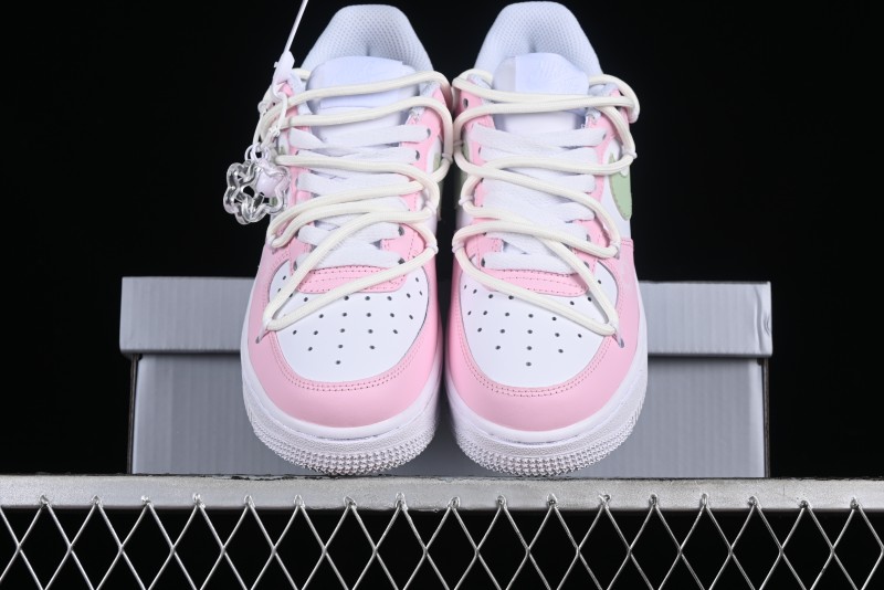 Nike Air Force 1 '07 Low Casual Sneakers with Dreamy Butterfly & Pastel Macaron Colorway - VV1998-013
