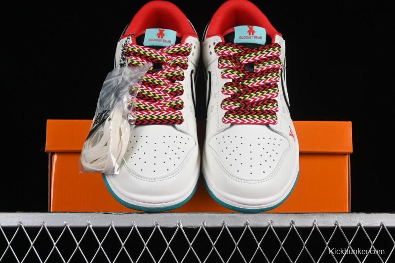 Nike SB Dunk Low LV Collaboration - Beige Violent Bear Anniversary High-End Custom Low-Top Casual Skate Shoes - SJ2068-240