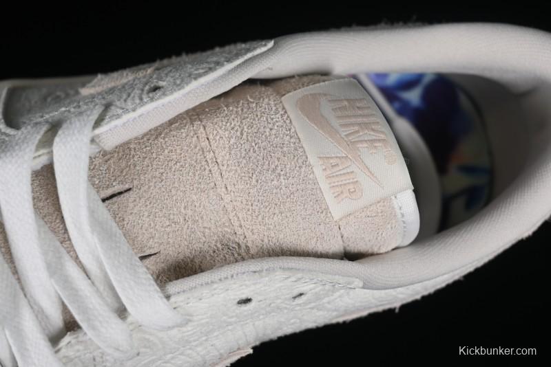 Nike CP3 x Air Jordan 1 Low AJ1 Floral Embossed White Casual Sneakers - FZ0455-200