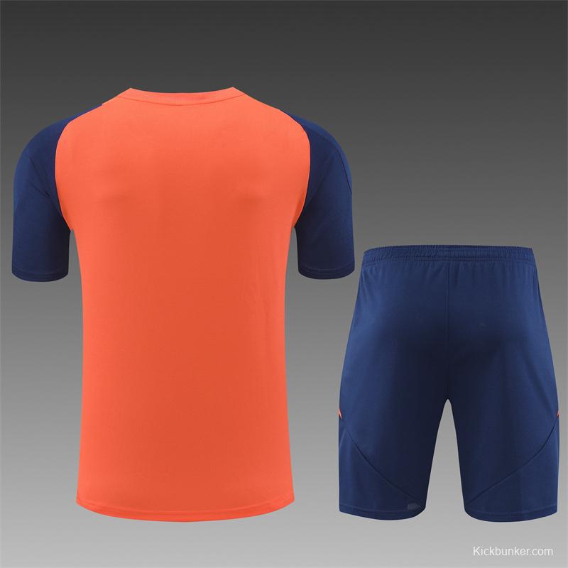 24/25 Manchester United Orange Short Sleeve Jersey+Shorts