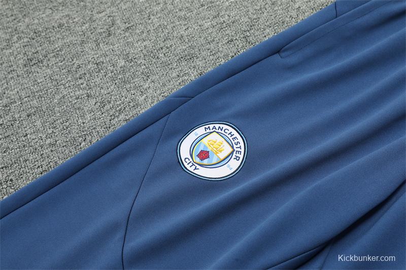 24/25 Manchester City Sky Blue Half Zipper Jacket+Long Pants