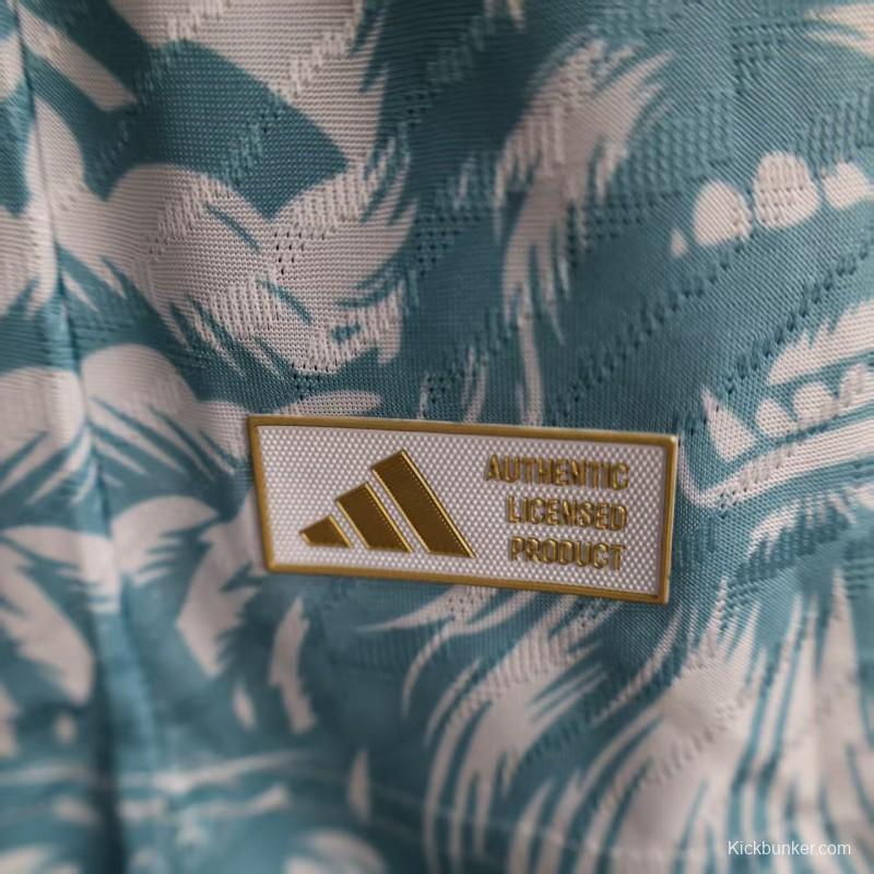 Player Version 25/26 Real Madrid Light Blue with Viking Warrior Pattern Jersey