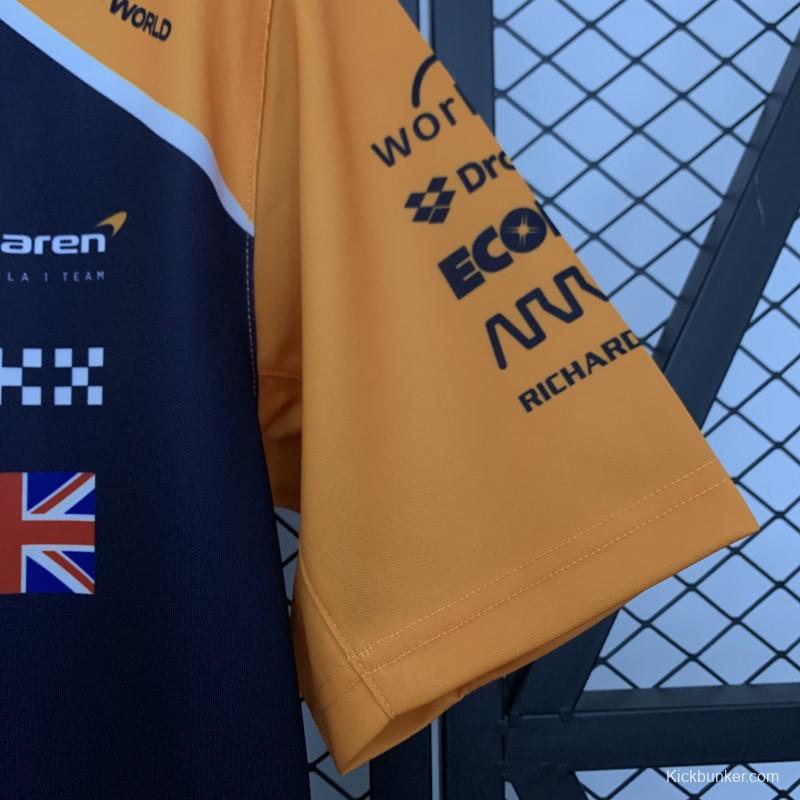 2025 F1 Formula Orange/Navy Mclaren Norris Jersey