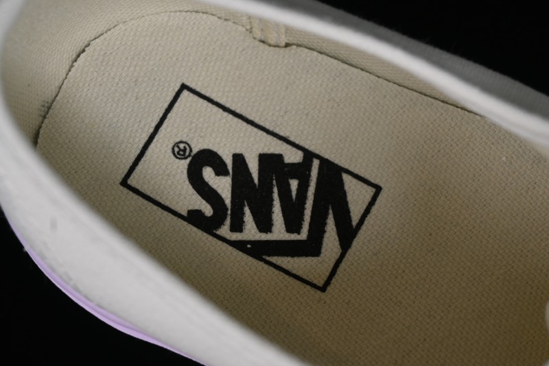 Vans Authentic White Purple Canvas Skate Shoes - VN0009PVCGX