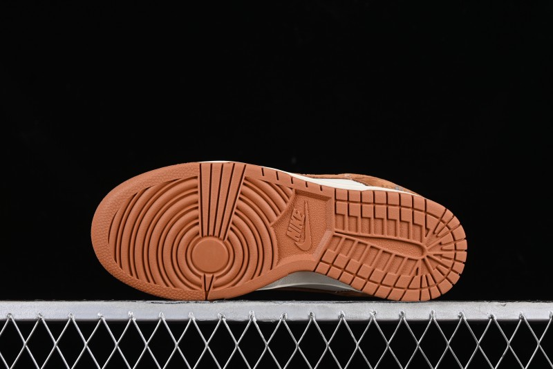 Nike SB Dunk Low LV Collaboration - Beige Brown Swoosh Anniversary High-End Custom Low-Top Casual Skate Shoes - XD6188-030