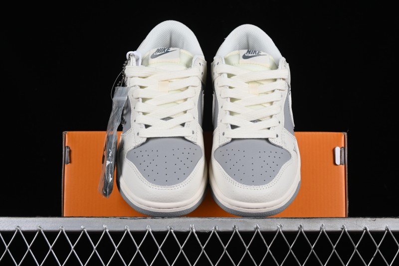 Nike SB Dunk Low LV Collaboration - Beige Silver Gray Anniversary High-End Custom Low-Top Casual Skate Shoes - BB8766-210