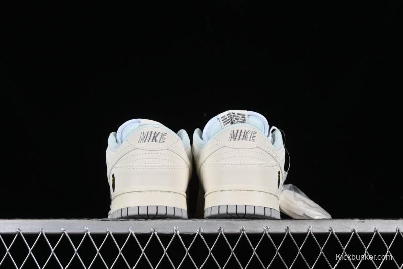 Nike SB Dunk Low "BAPE Collaboration - Arctic Fox" Anniversary High-End Custom Low-Top Casual Sneakers - XD6188-018