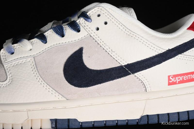 Nike SB Dunk Low Supreme Collaboration Anniversary Custom Low-Top Casual Skate Shoes - FC1688-142