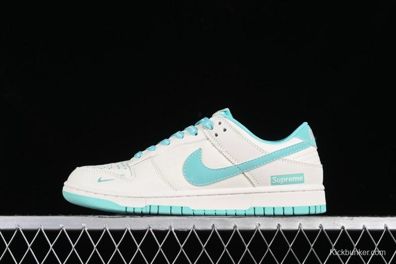 Nike SB Dunk Low Supreme Collaboration - Wheat Green Canvas Anniversary High-End Custom Low-Top Casual Skate Shoes - BB6698-512