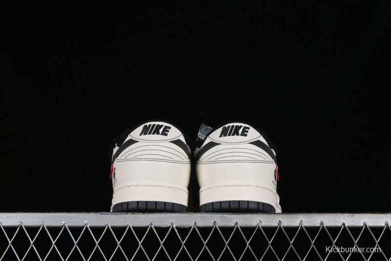 Nike SB Dunk Low Carhartt Collaboration - Strap Black Hook Anniversary High-End Custom Low-Top Casual Skate Shoes - SJ2068-265