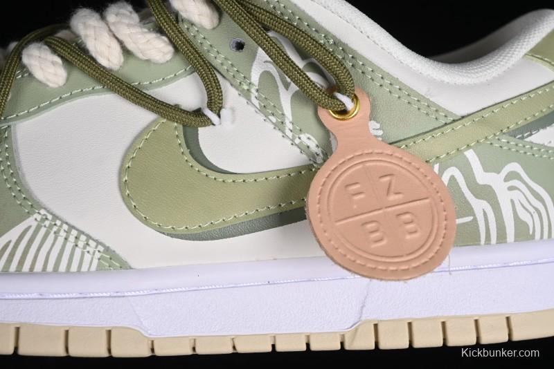 Nike Dunk Low FZBB Chinese Tea Gift Box Palace Longjing Tea SB Lace-Up Low-Top Casual Sneakers - DV0831-003