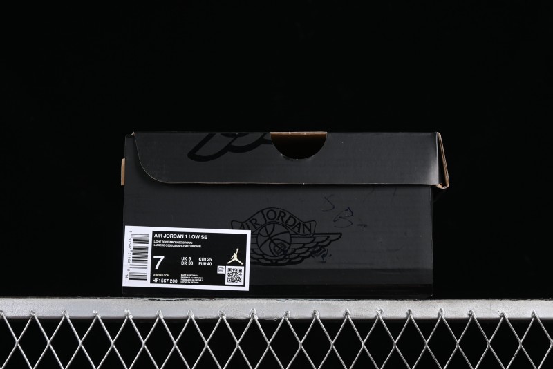 Nike Air Jordan 1 Low Retro Casual Sneakers in Grey Tan - HF1567-200