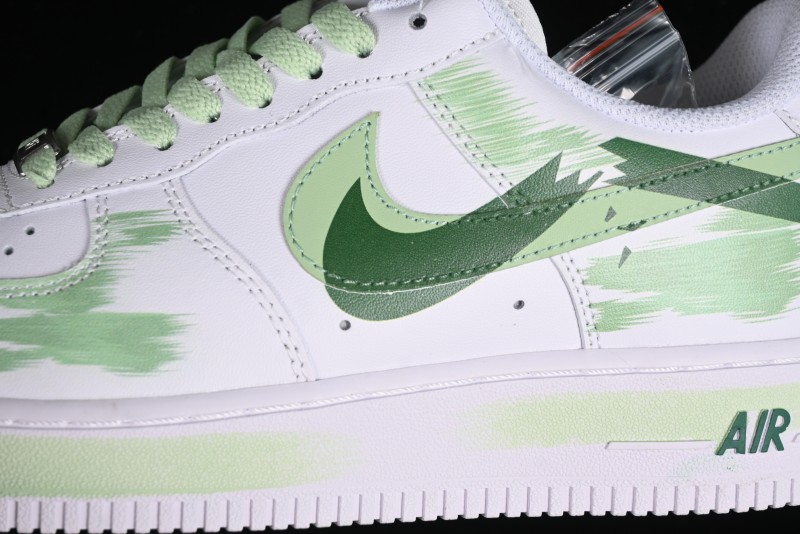 Nike Air Force 1 '07 Low Custom Hand-Painted Anime Theme with Swoosh Shadow and Strap - CW2288-111