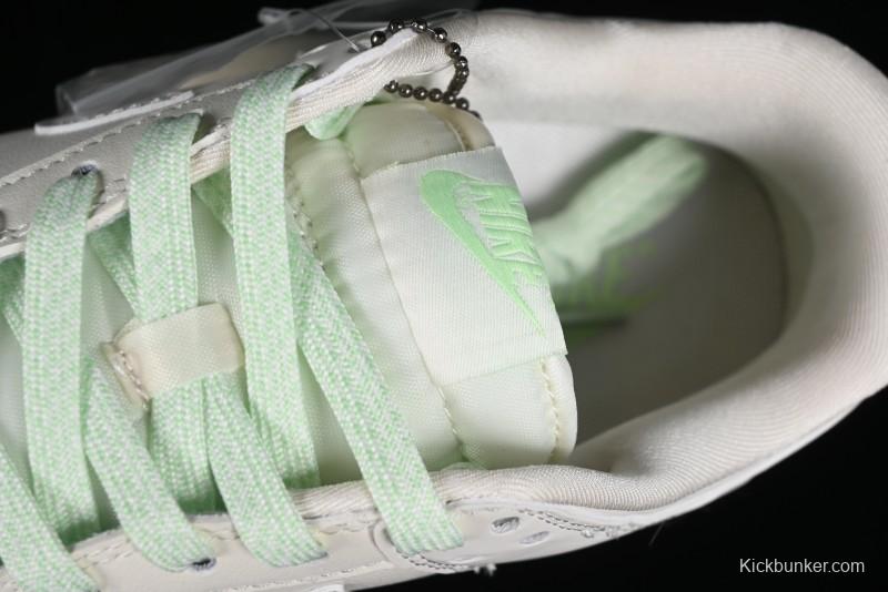 Nike SB Dunk Low LV Collaboration - Double Swoosh Fluorescent Green Anniversary High-End Custom Low-Top Casual Skate Shoes - XX2025-321