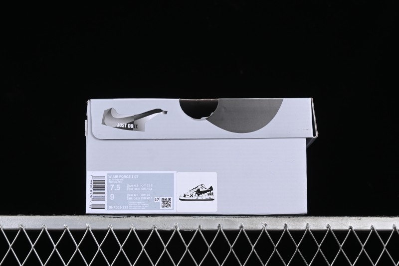 Nike Air Force 1 '07 Low Casual Sneakers with Black and White Graffiti Panda Design - DH7561-222