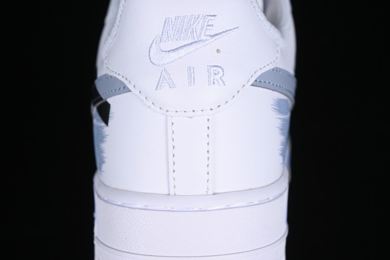 Nike Air Force 1 '07 Low Casual Sneakers with Two-Tone Shadow Swoosh and Custom Anime Art - CW2288-111