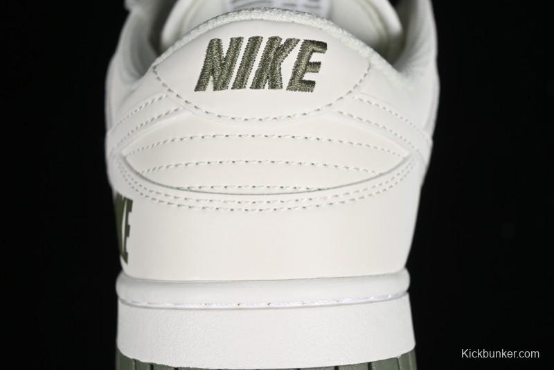 Nike SB Dunk Low Collaboration Triple Swoosh Military Green Colorway Low-Top Casual Skateboarding Shoes - NK5639-323