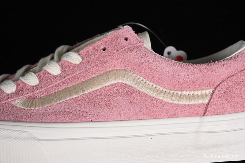 Vans Style 36 Low-Top Skate Shoes with Pink Embroidery - VN000CRPGRN