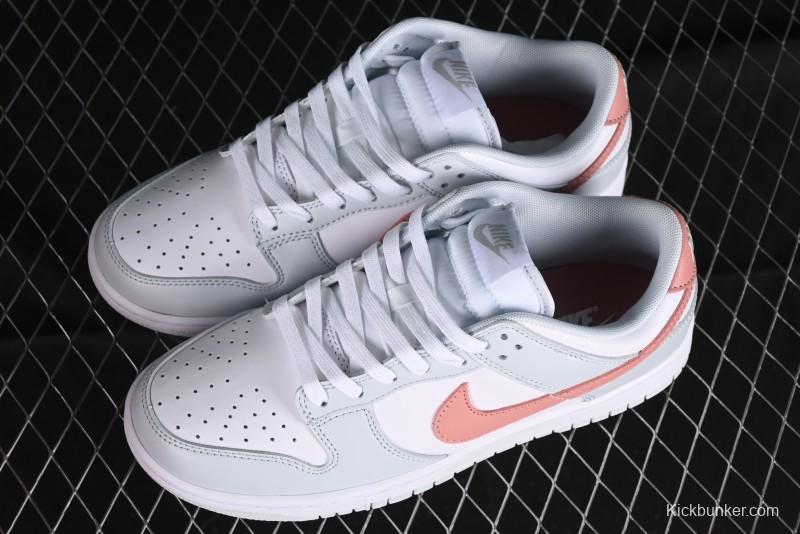 Nike SB Dunk Low White Grey Pink Skateboarding Shoes - HF0730-160