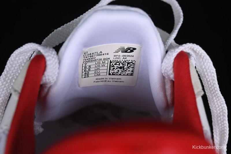 New Balance 3447 Series Retro Running Shoes with Textile and Leather Upper - U3447LA