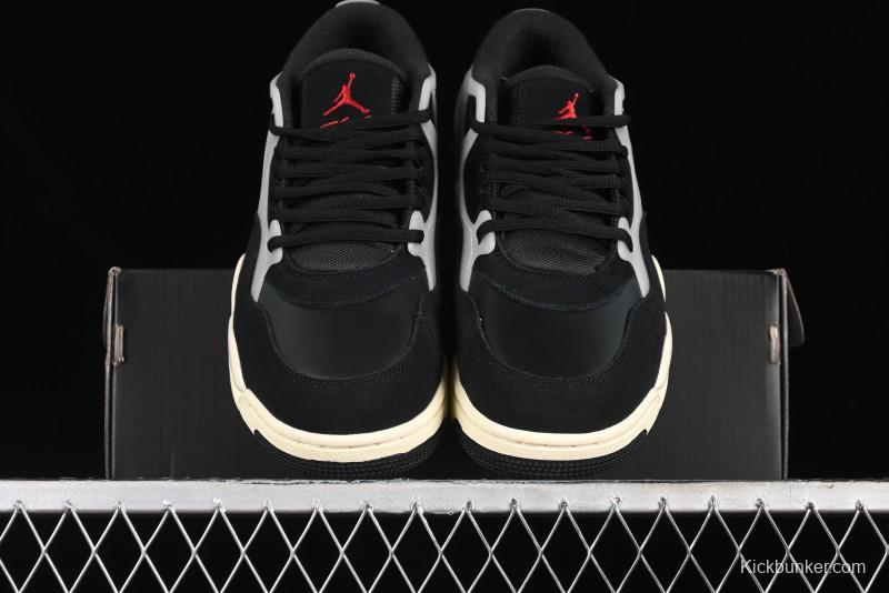 Nike Air Jordan 4 Remastered Sneakers in Black with Textile Mesh, Leather and Suede - FQ7939-006