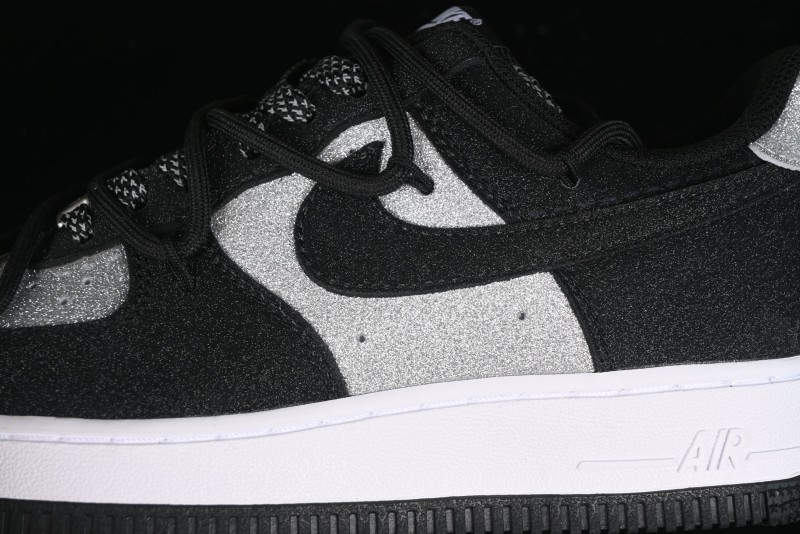 Nike Air Force 1 '07 Low Cleanfit High Street Retro Style Patchwork Starry Sky Full Diamond Lace-Up Low-Top Casual Sneakers - ZH0316-033