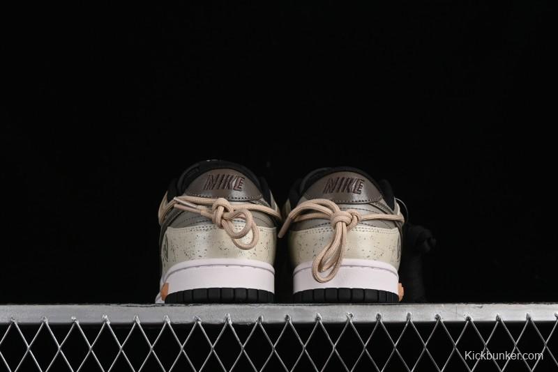 Nike Dunk Low Panda Prank Summer Theme Love Khaki Pudding Milk Tea SB Strap Low-Top Casual Sneakers - CW1590-100