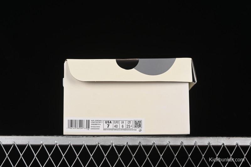 Nike Travis Scott x Fragment Design x Air Jordan 1 Low OG SP AJ1 Bape Collaboration - Camo Green Low Top Casual Sneakers - JH6088-614