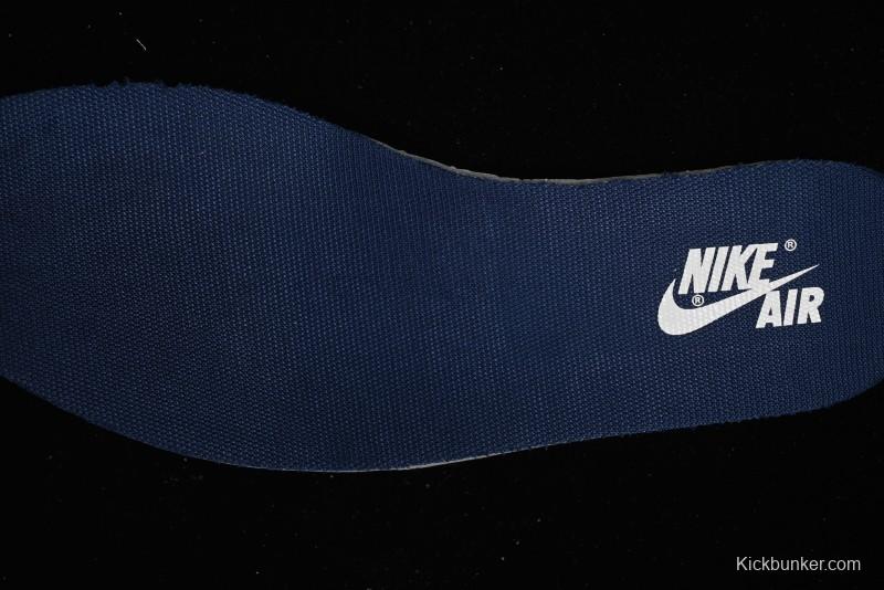 Nike Travis Scott x Fragment Design x Air Jordan 1 Low OG SP AJ1 Supreme Collaboration - Dark Blue Swoosh Low-Top Casual Sneakers - XZ2268-001