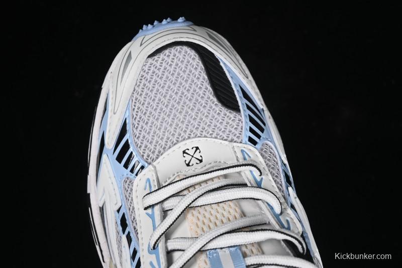 Off-White Be Right Back Low-Top Lifestyle Sneakers in White Blue - X.E5